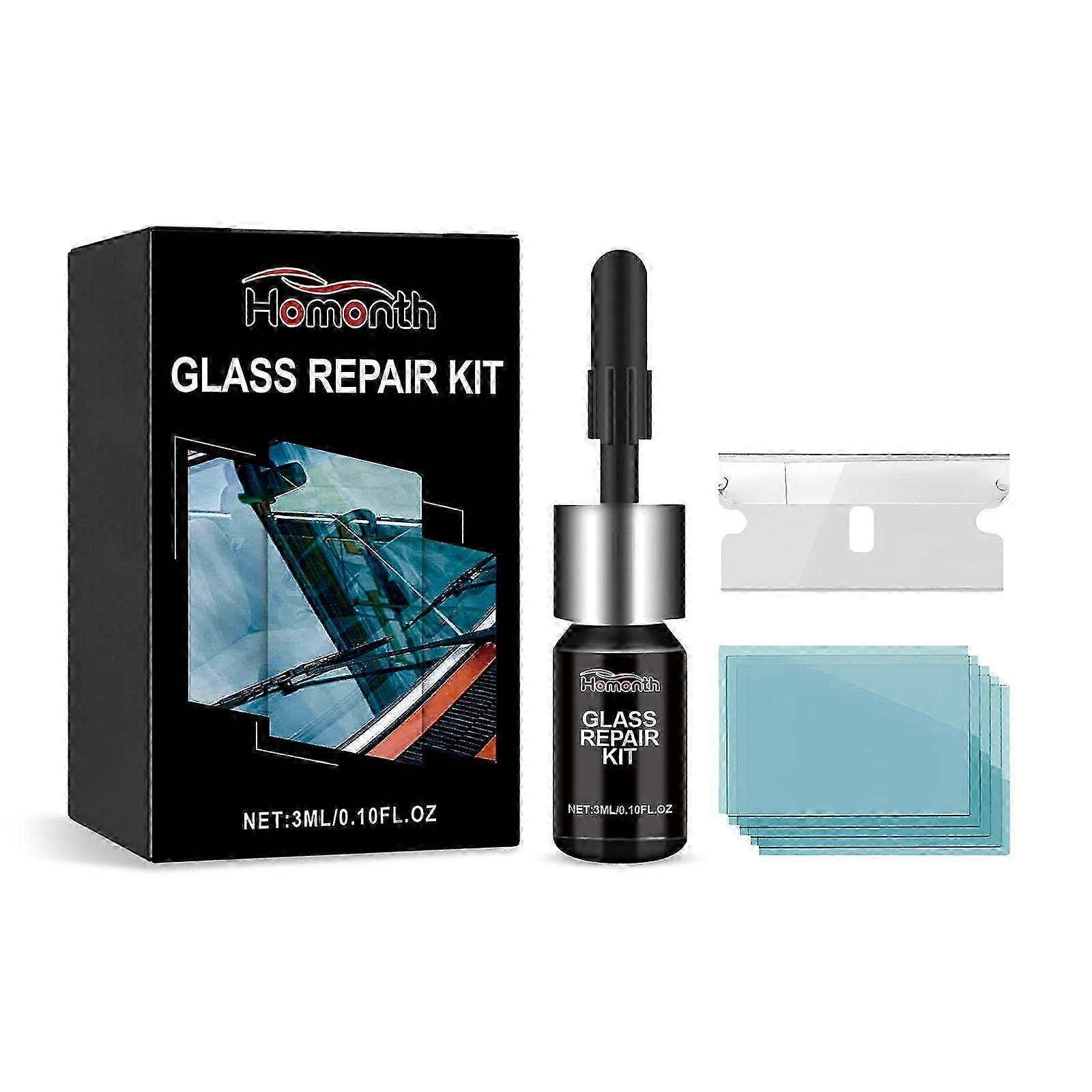 Glass Repair Kit, Auto Glass Cracks And Scratches Multi-Functional Adhesive Repair Solution