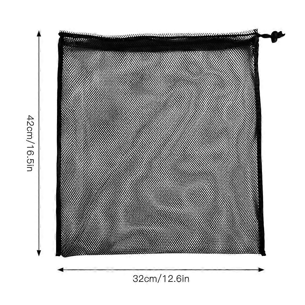Mesh Sports Equipment Bag Drawstring Storage Sack for Tennis Squash Balls Shoes