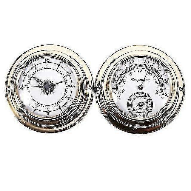 Thermometer Hygrometer Barometer Weather Station Set With Clock - 2-In-1 Mimenor Digital Meter_jc -CN