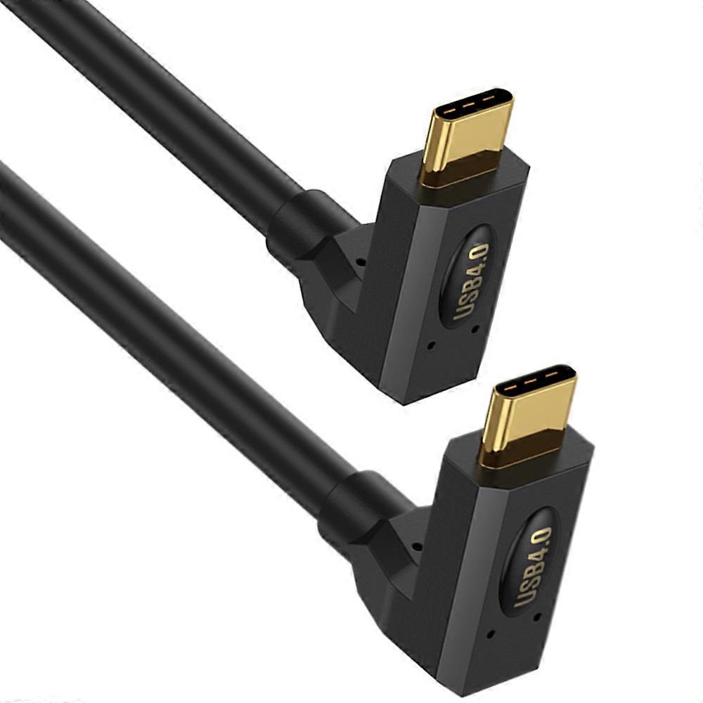 1m USB4 Type-C Right Angle to Right Angle Cable Compatible with Thunderbolt 40Gbps 8K Display PD 240