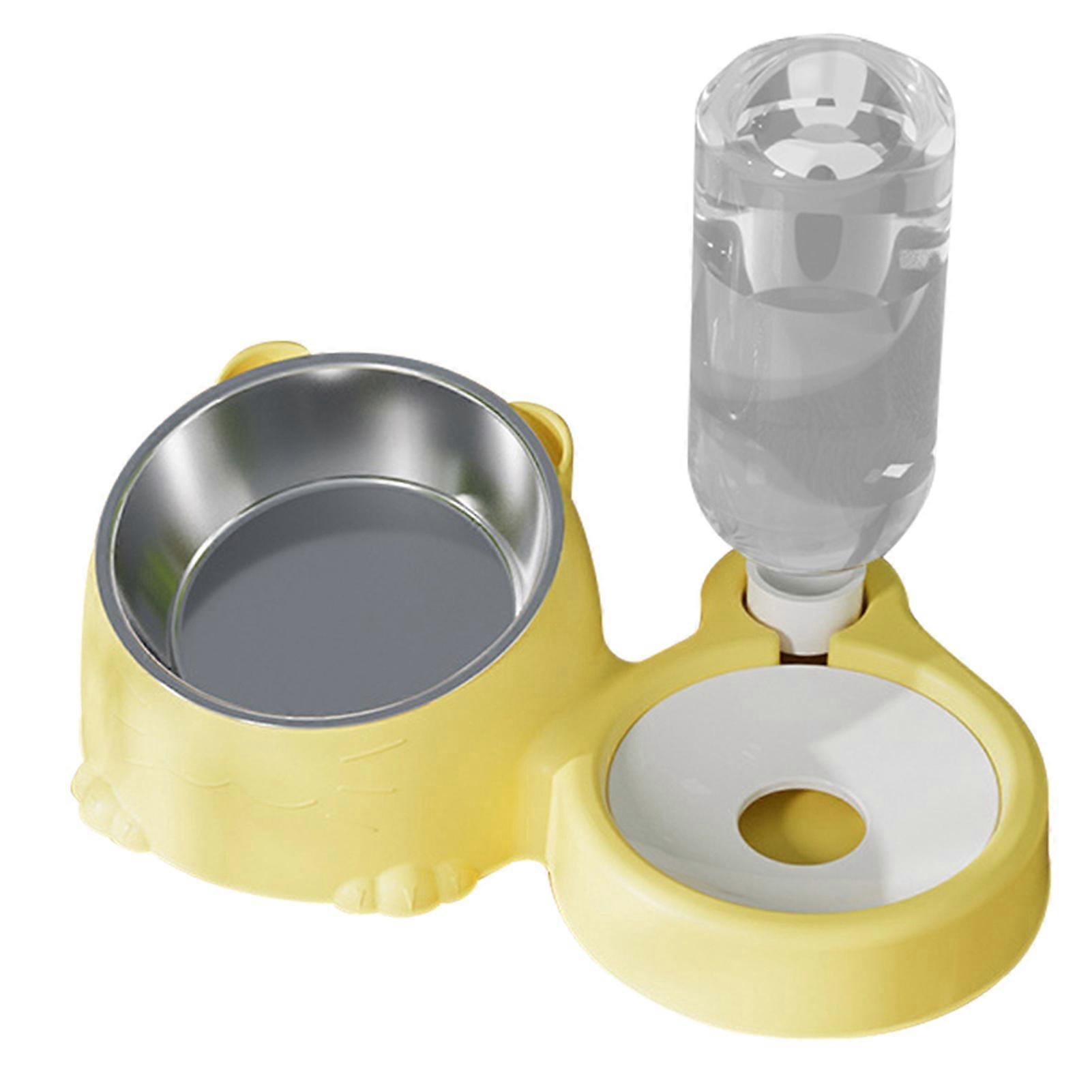 Automatic Self Dispensing Pet Waterer 2 in 1 Cat Dog Feeder and Water Dispenser for Small Medium Pets Home