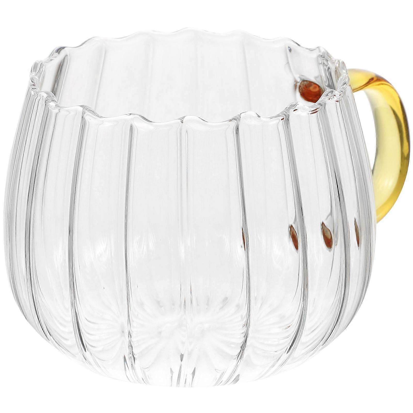 Water Cup Glass Coffee Mug with Handle Clear Beverage Tea Drinking Cup