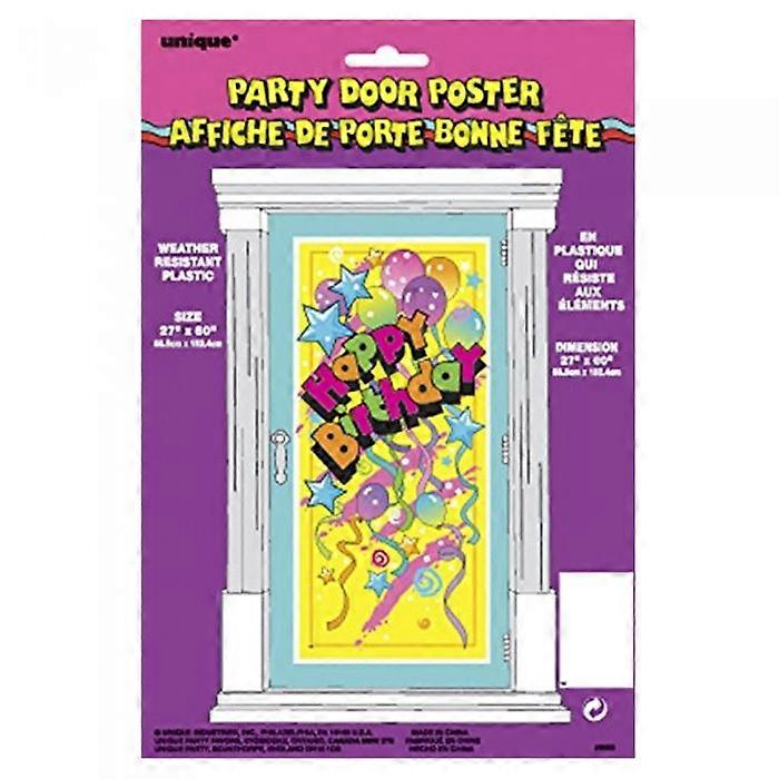 ユニークなパーティー用プラスチック製ハッピーバースデードアポスター