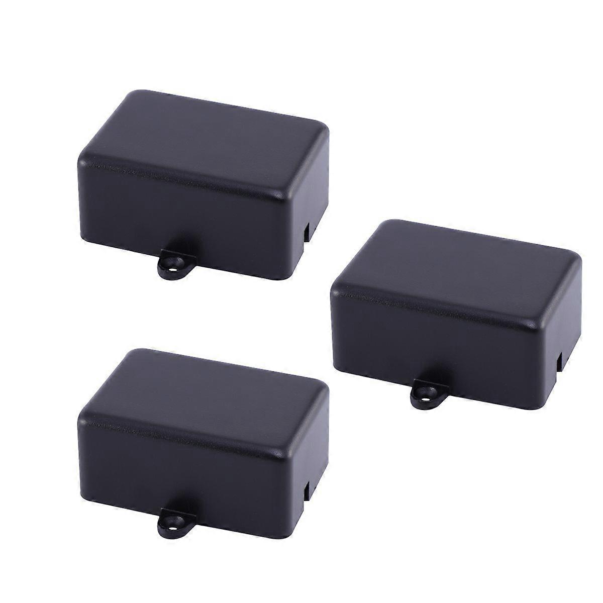 3pcs Electronic Plastic DIY Junction Box Enclosure Case Black Protection Case