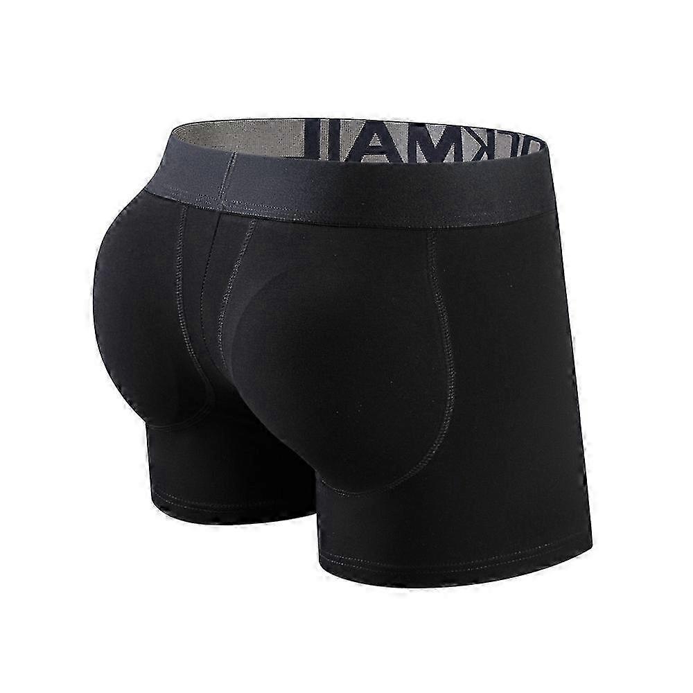 Men's Shapewear Boxer Briefs with Removable Padding for Hip Enhancement