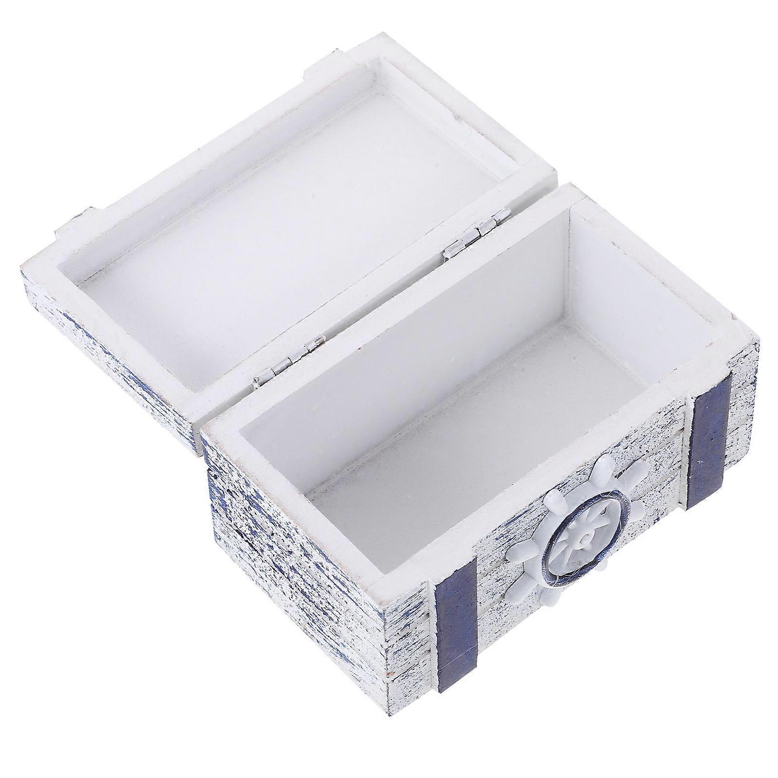 Small Jewelry Box Wood Storage Case Protection from Scratches Rectangular Shape Home Decoration Multi .01X2.48X2.16IN 1Pack
