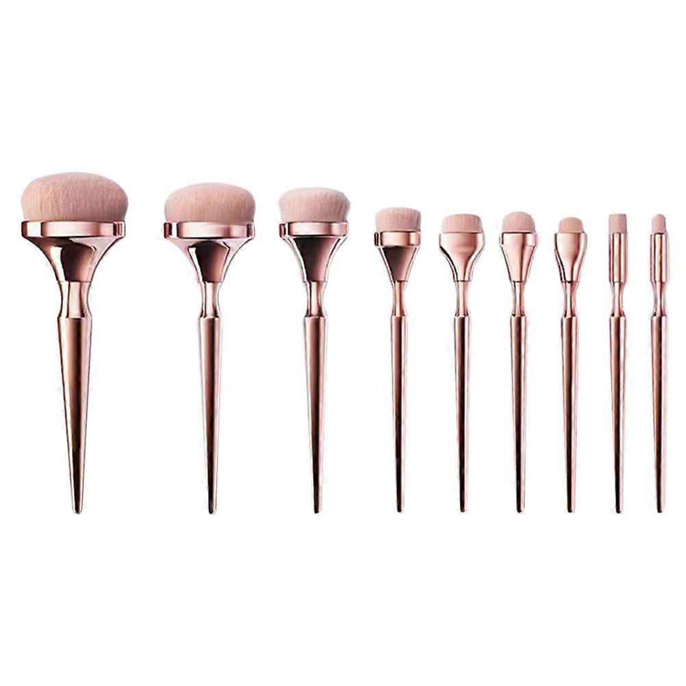 Here's a refined and professional product description based on the input you provided:
**9 Piece Plated Makeup Brush Set for Women**
Achieve