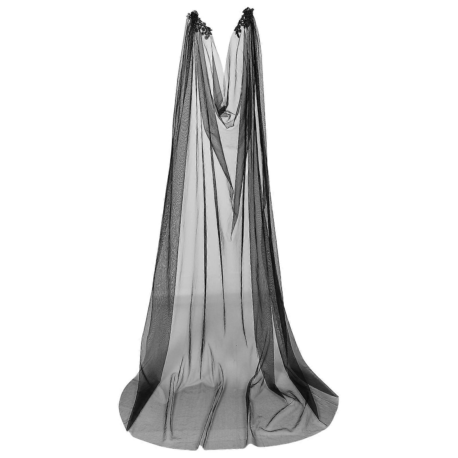 شال زفاف أنيق من الدانتيل لرأس تول الزفاف - غلاف مزخرف خفيف الوزن ودافئ ومعقد للاحتفالات الصيفية في الهواء الطلق