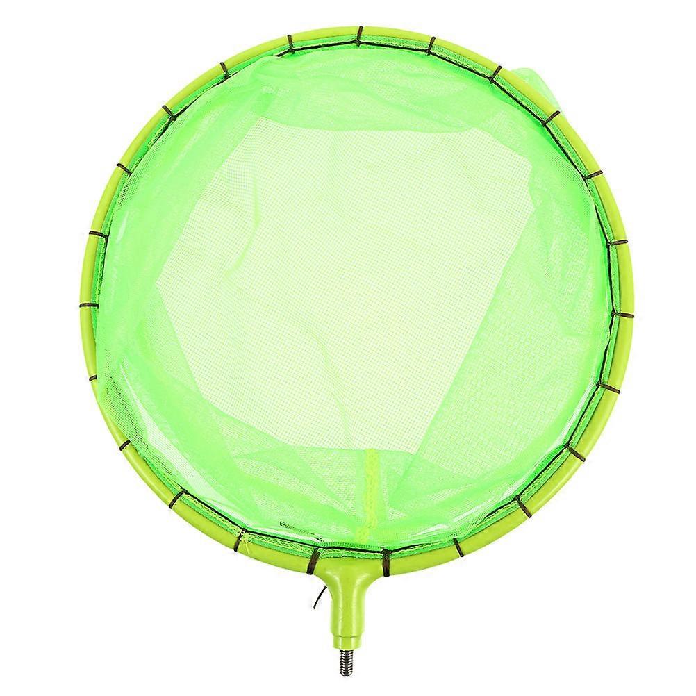 Bait Bag Fishing Net Head Removable Dip Net Fluorescent Green 30.00X30.00X1.00CM Screw Joint Design 1Pack