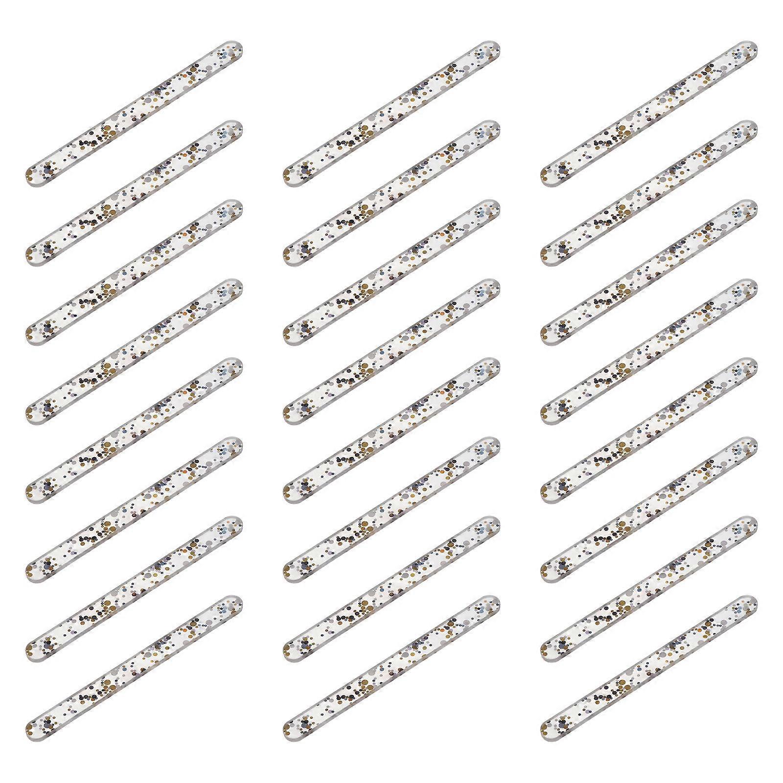Black Acrylic DIY Ice Cream Sticks for Craft Use Safe 50pcs