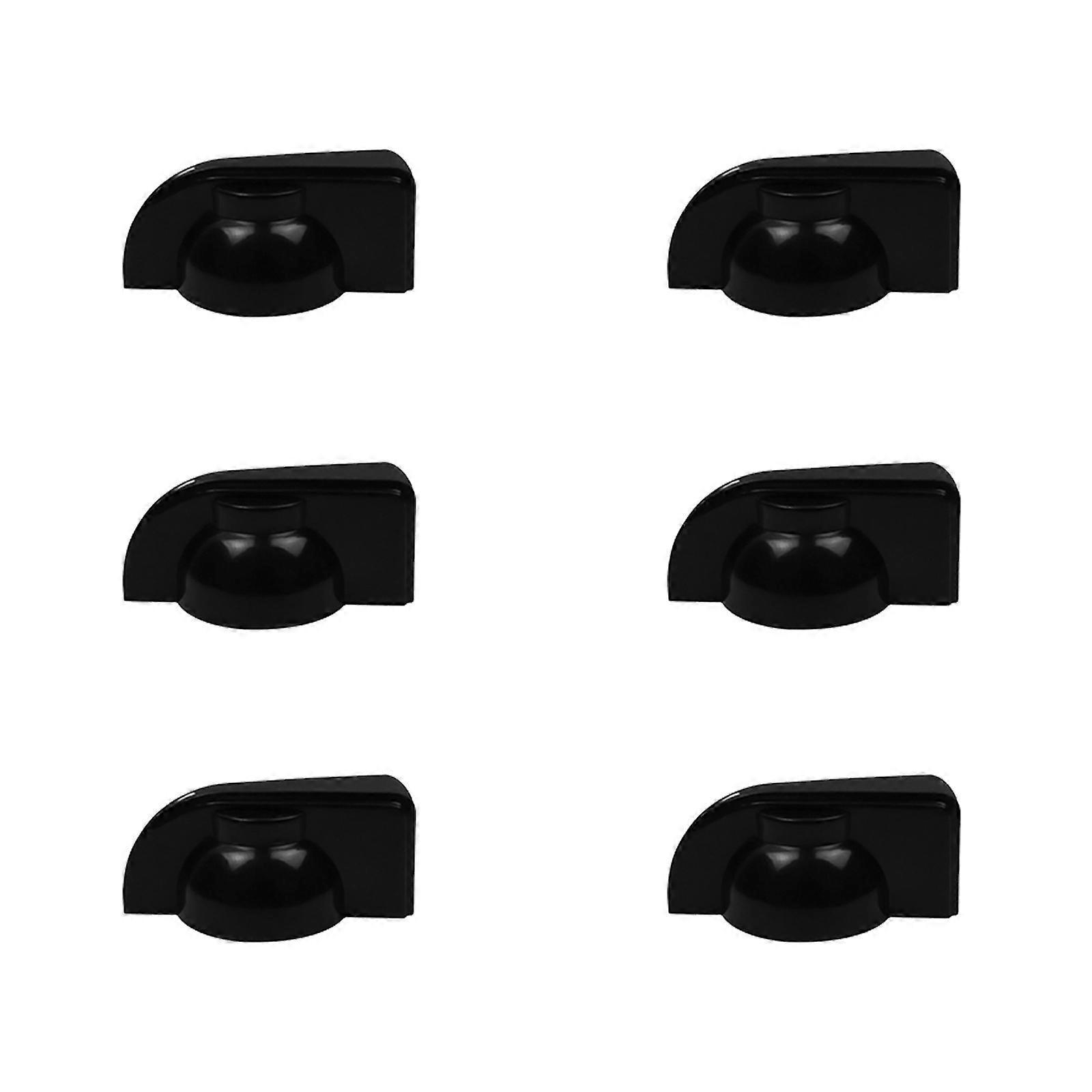 6Pcs Potentiometer Knob Caps Guitar Amplifier Effect Pedal Knobs Big Chicken Head Knobs Guitar Accessories Enduring  Black