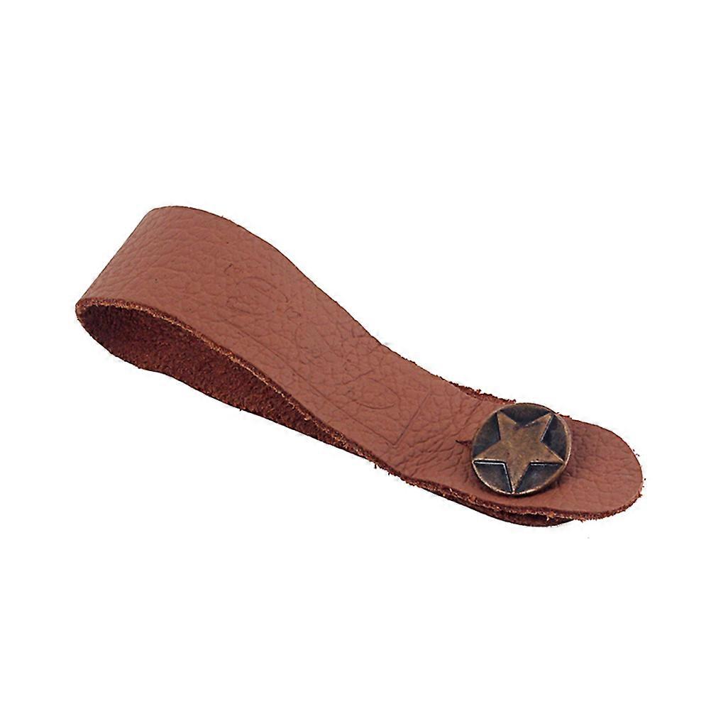 Light Brown Guitar Neck Strap Button Headstock Tie Guitar Locks Strap Music Instruments 21 x 2.15 x 0.13 cm 1Pcs