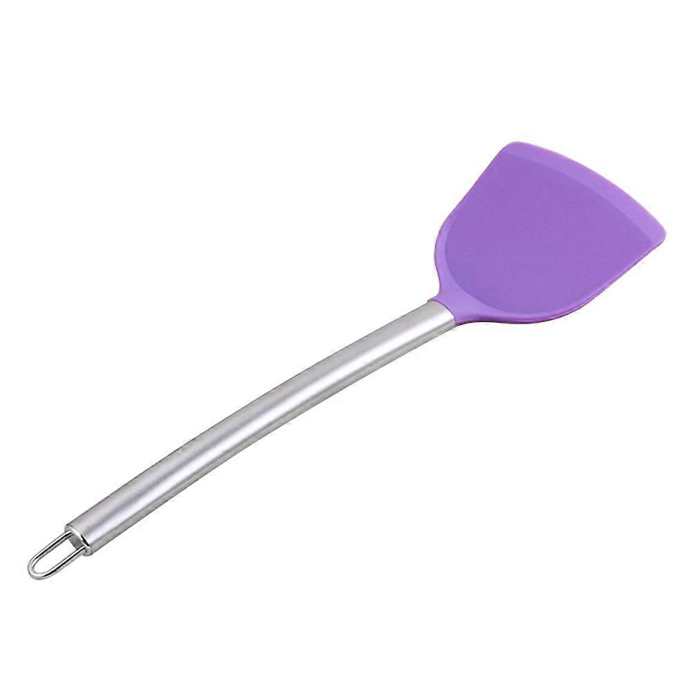 Kitchen Spatula Smooth and Rounded Shape Non Stick Heat Resistant 34.5*10CM Purple 1Pack