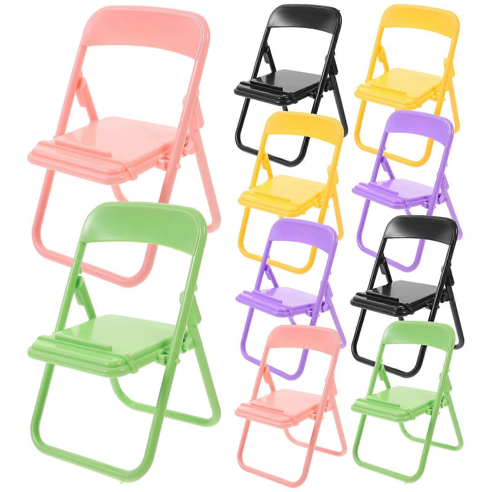 Miniature Chairs For Crafts Phone Stands Miniature Scene Decor Realistic Style 9.5X6X5.8CM 10Pcs