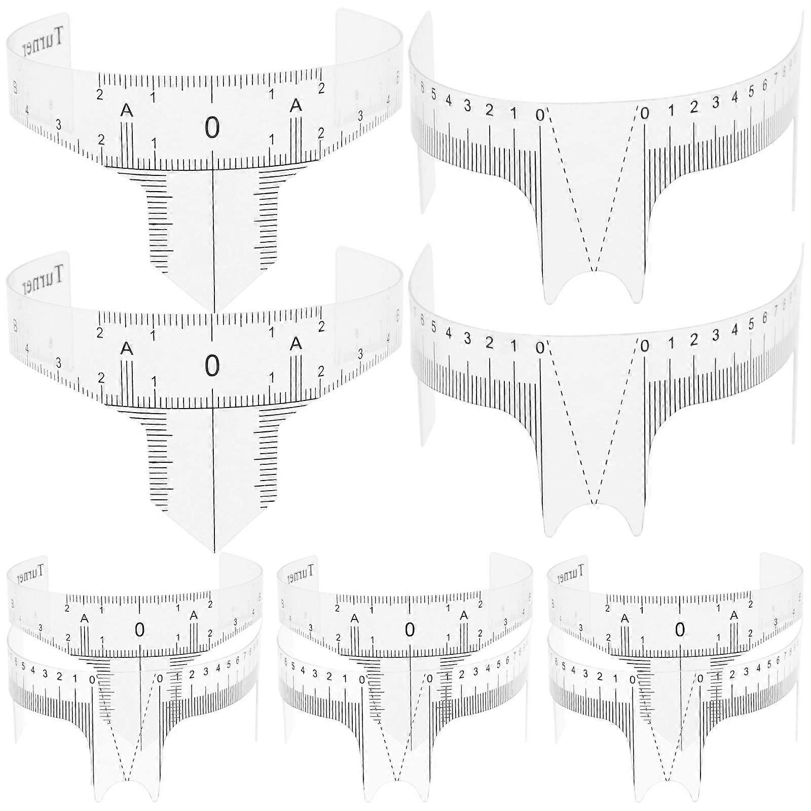 Eyebrow Balance Ruler Eyebrow Ruler For Beginners Measuring Length White 22x5cm 10Pcs