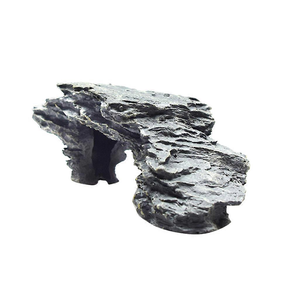 Reptile Climbing Turtle Ledge Climbing Slope Turtle Platform For Aquarium Reptile Decor Dark Grey 19.5*9*7 Cm Sunbathing 1Pack