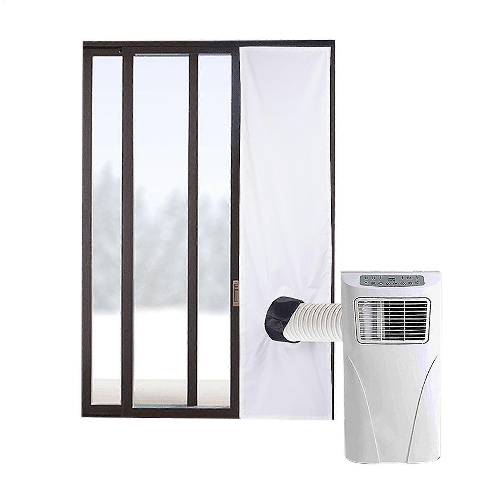 Window Dryer Vent Set for AC Units, 2 Metres Long Waterproof Sealing Cloth, Windproof Air Conditioning Baffle for Medium to Large Windows