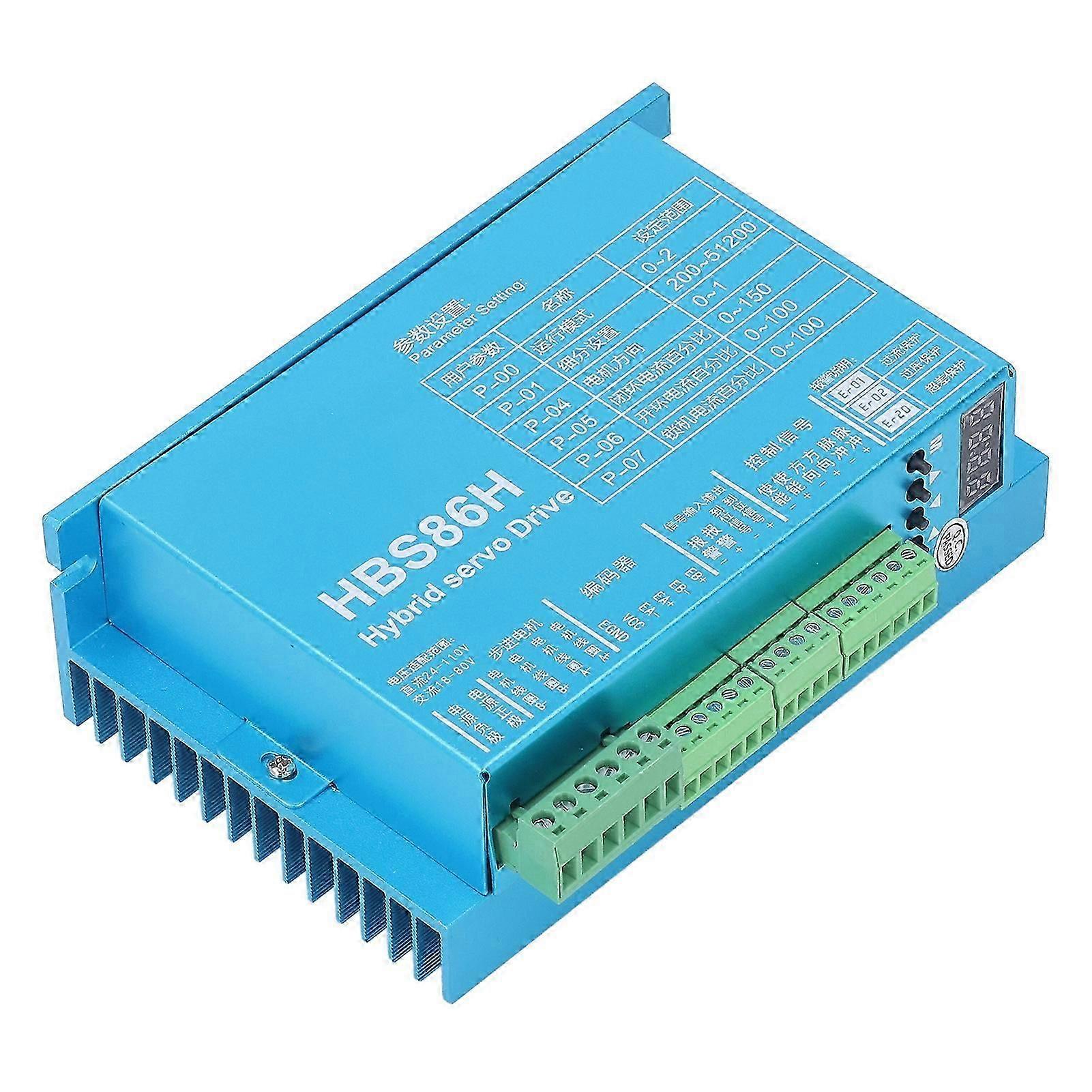 حلقة مغلقة 86 سائق محرك متدرج وحدة تحكم محرك العرض الرقمي 24?110VDC 18?80VAC HBS86H