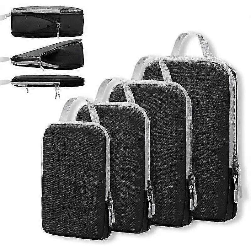Compression Bags for Travel 4 Pcs Compression Travel Organiser Suitcase Organizer Bags Set Packing C