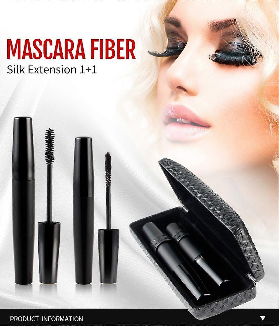 HOT Export Makeup, Waterproof Mascara + Fiber Combination 3d Mascara-2pcs/set