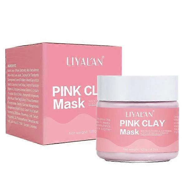 ピンククレイマスクフェイススキンブライトニングソフトカオリンデトックスポアクレンジングローズマッドマスク