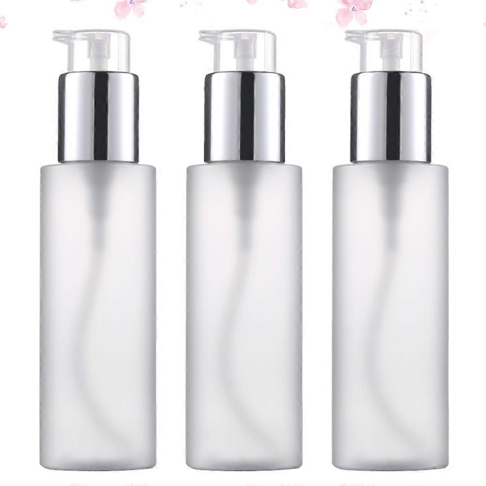 Travel Shampoo Bottle Empty Bottles For Liquid Portable Storage 100ml Silver 3Pcs
