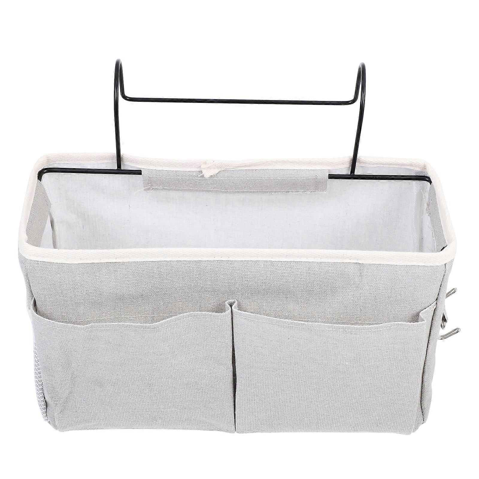 Hanging Bedside Storage Pouch Organizer for Bedroom Dormitory Use – Sturdy Fabric Multi Purpose Holder for Books, Remotes, and Essentials