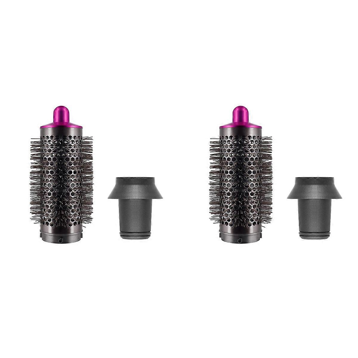 Cylinder Comb and Adapter for Styler,Rose Red & Gray