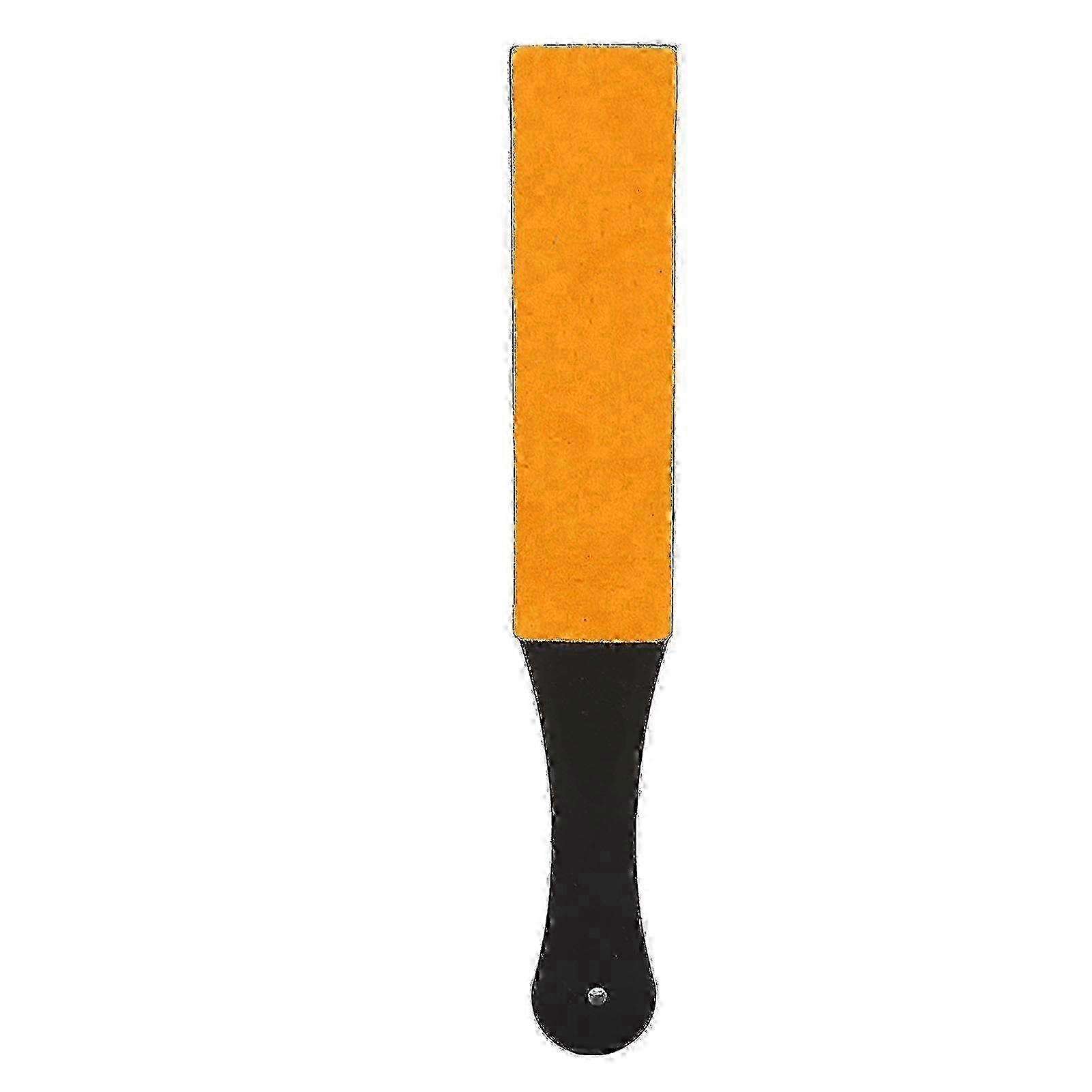 Double-Sided Leather Strop with Ergonomic Handle for Sharpening & Polishing