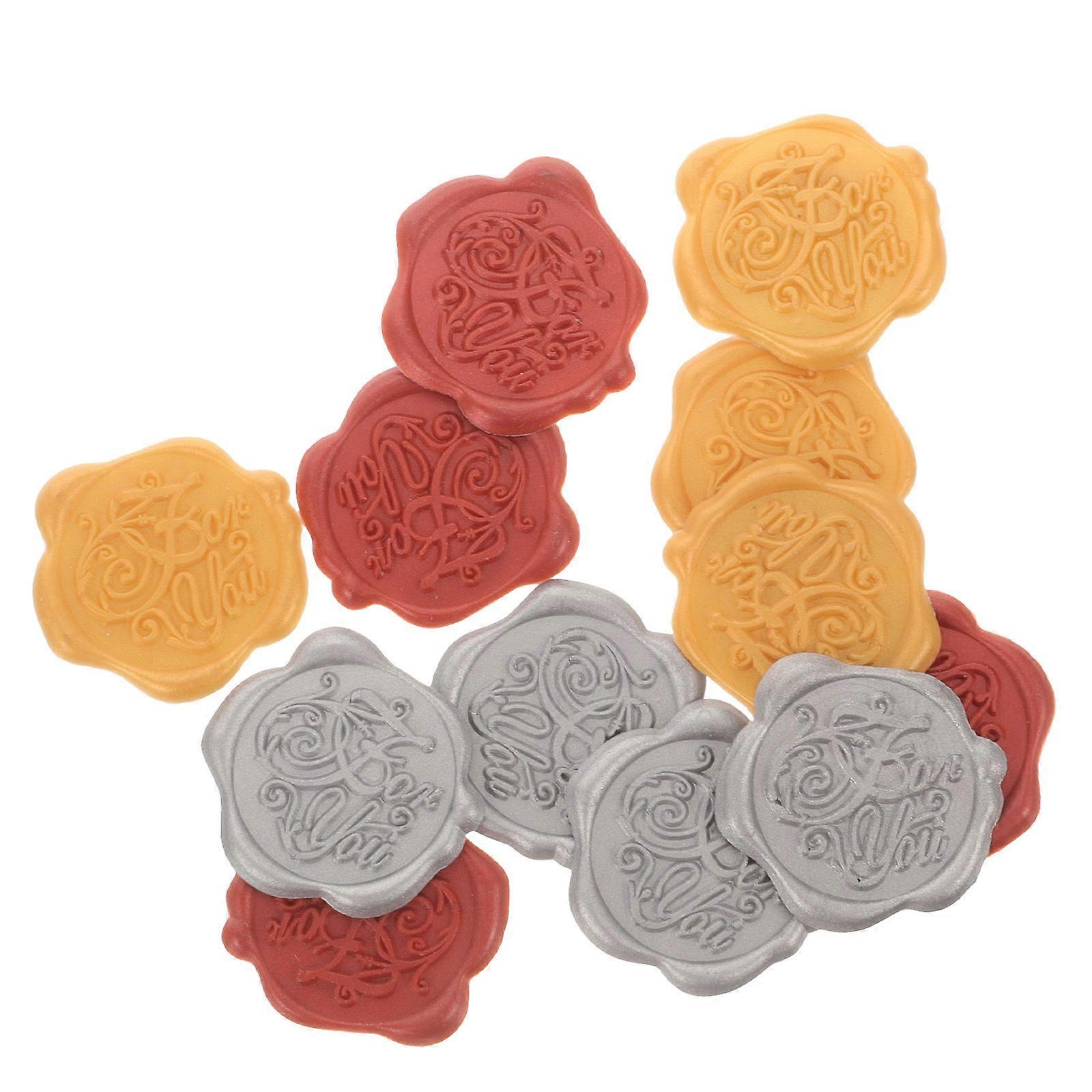 Wax Seal Stickers Wedding Invitations Seals Red Square DIY Decoration 12Pcs