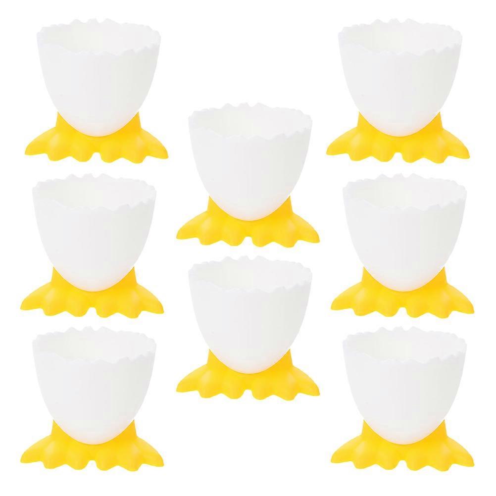 Egg Boiling Cups Cartoon Egg Holders Stable Boiled Eggs Cups for Breakfast Home Use 8Pcs