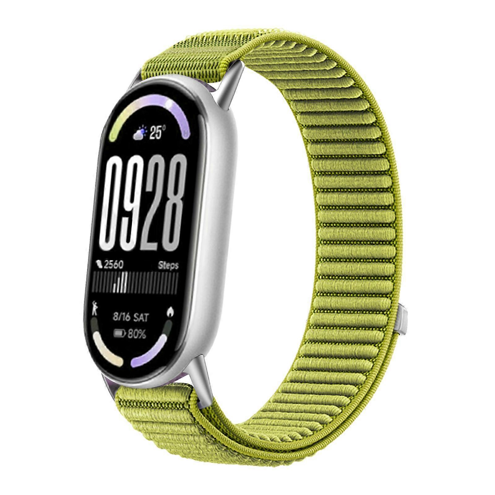 Woven Nylon Hook And Loop Fastener Watch Band For Xiaomi Smart Band 10 / 9 / 8