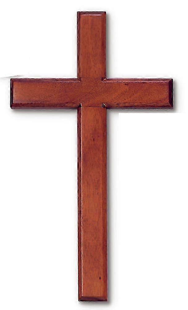 Large Plain Solid Mahogany Cross Suitable for Certain Brands