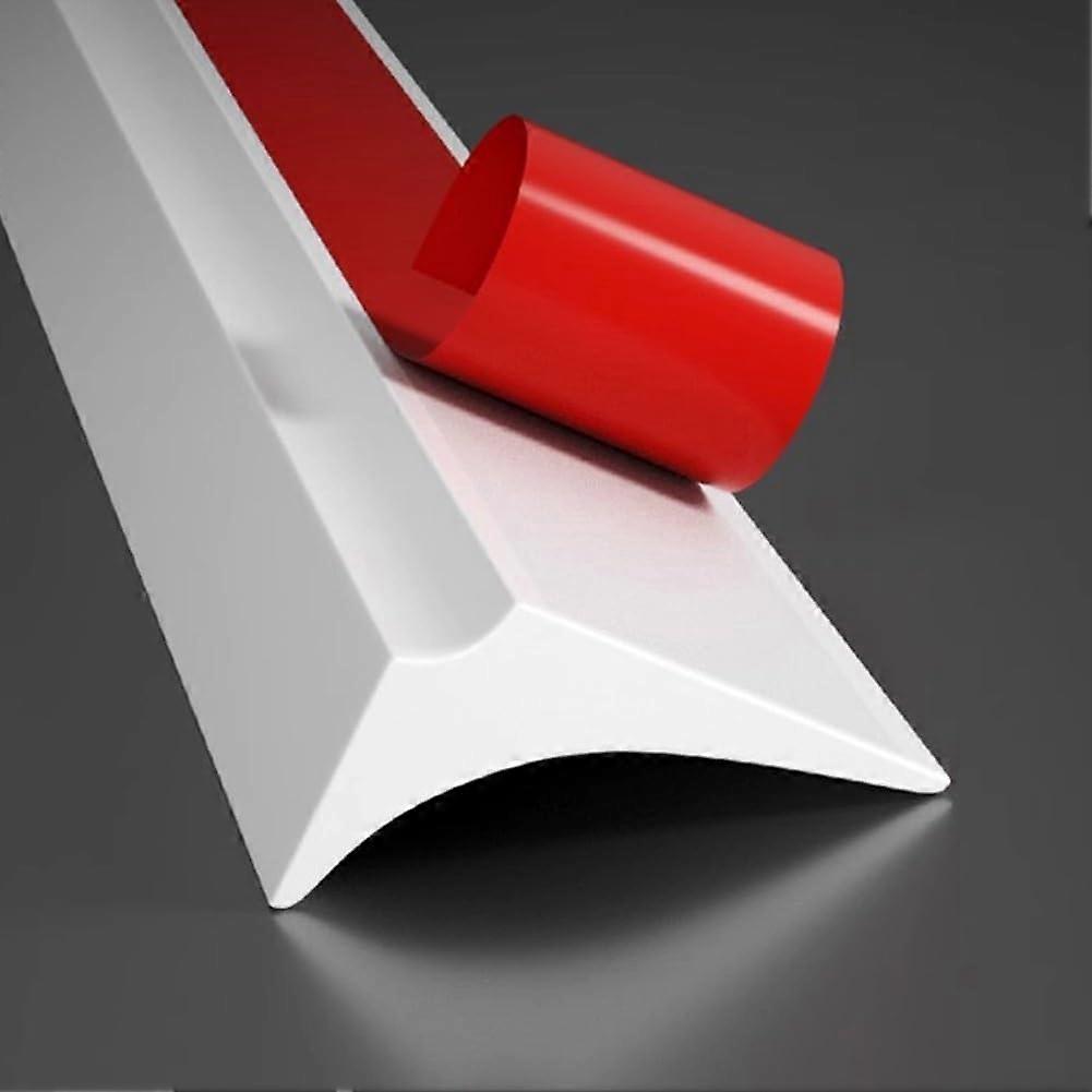 Easy Cut Silicone Shower Water Stop Strips 4 x 5cm Wide Edge Strips to Maintain Clean and Dry Spaces (3 Metres)