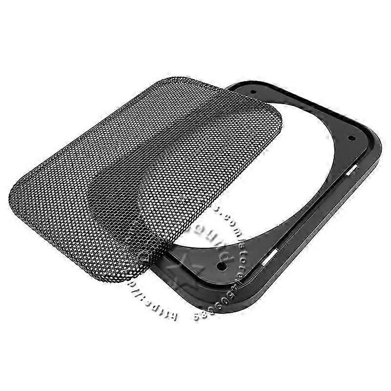 For 4"x6" Inch Rectangular Speaker Grill Cover Car Home Audio Decorative Circle Metal Mesh Conversion Net Protection #Black