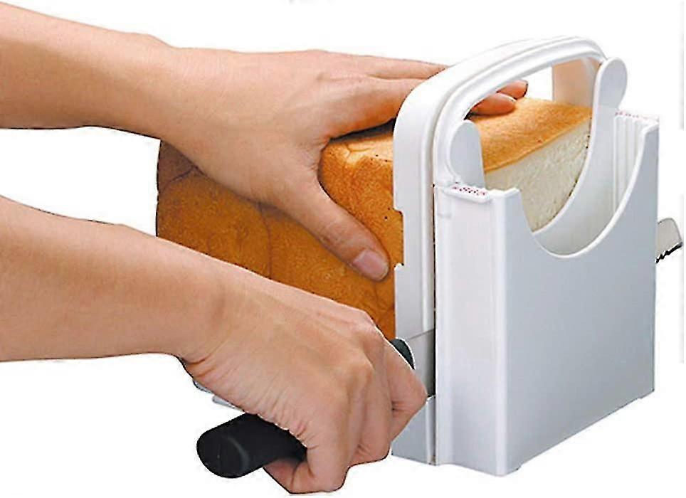 Bread Slicer, Adjustable, Folding, 5 Slices Thick