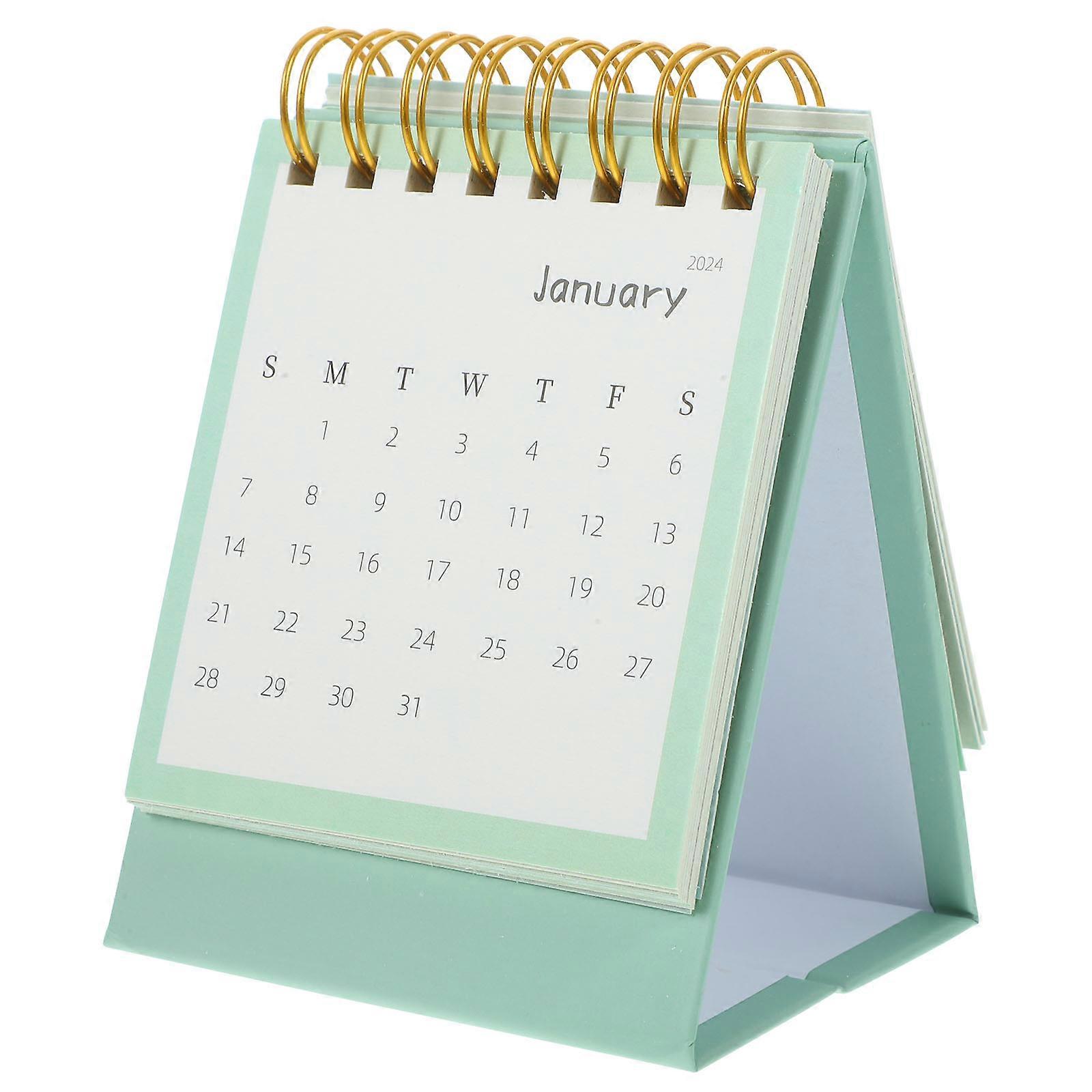 Desktop Calendars Small 2024 Calendar Office Table Calendar Rectangular Time Management 1Set