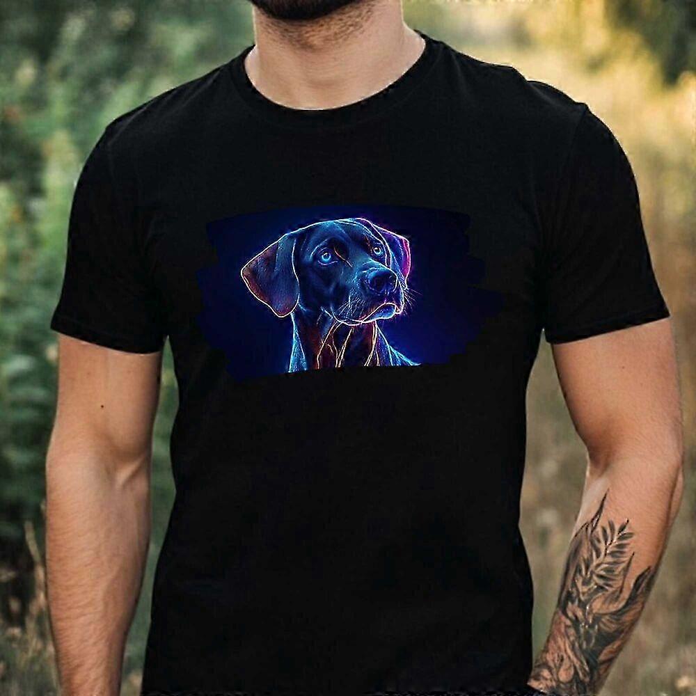 Men's Light Up Dog Print Cotton T-Shirt Available in Sizes S to 3XL Style 1004