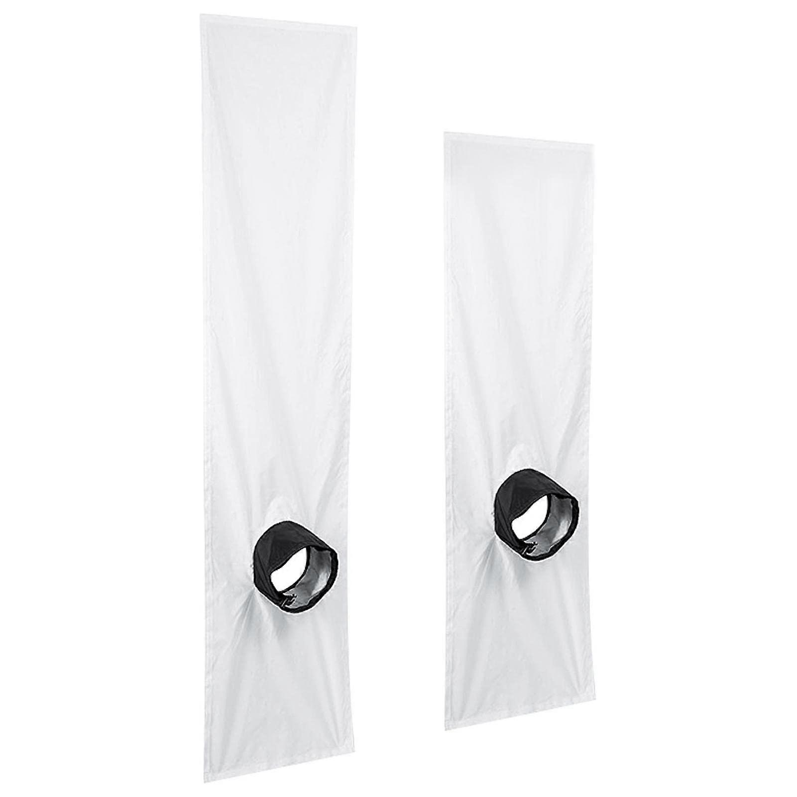 2 Piece Window Vent Kit for Air Conditioning - Waterproof Seal Cloth Baffle for Medium Wing AC Units