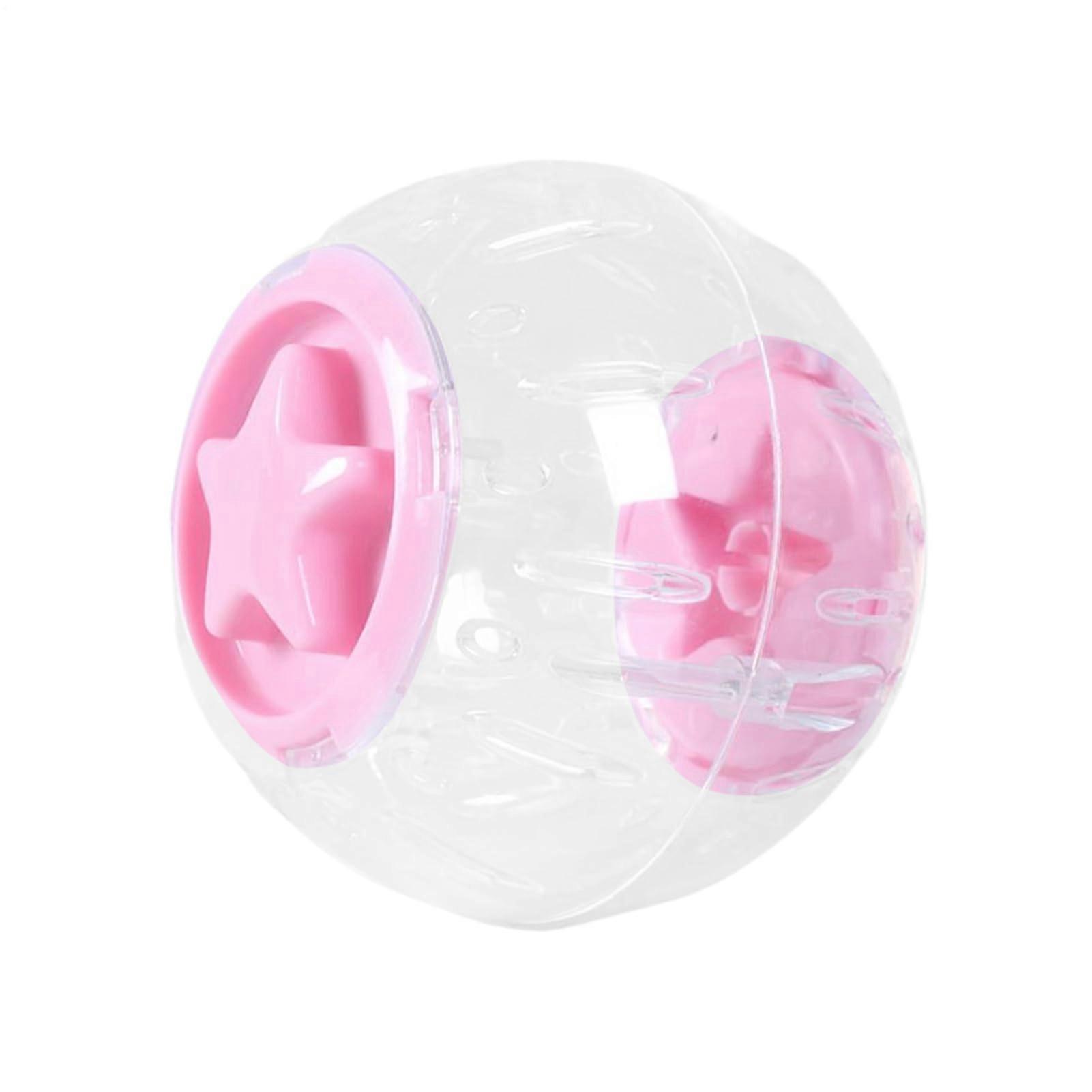 Hamster Exercise Ball  Clear Running Wheel Toy for Small Pets, Pink