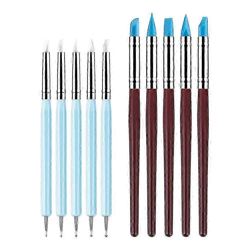 10 Pcs Silicone Clay Carving Tools and Modeling Dot Tools for Home Use