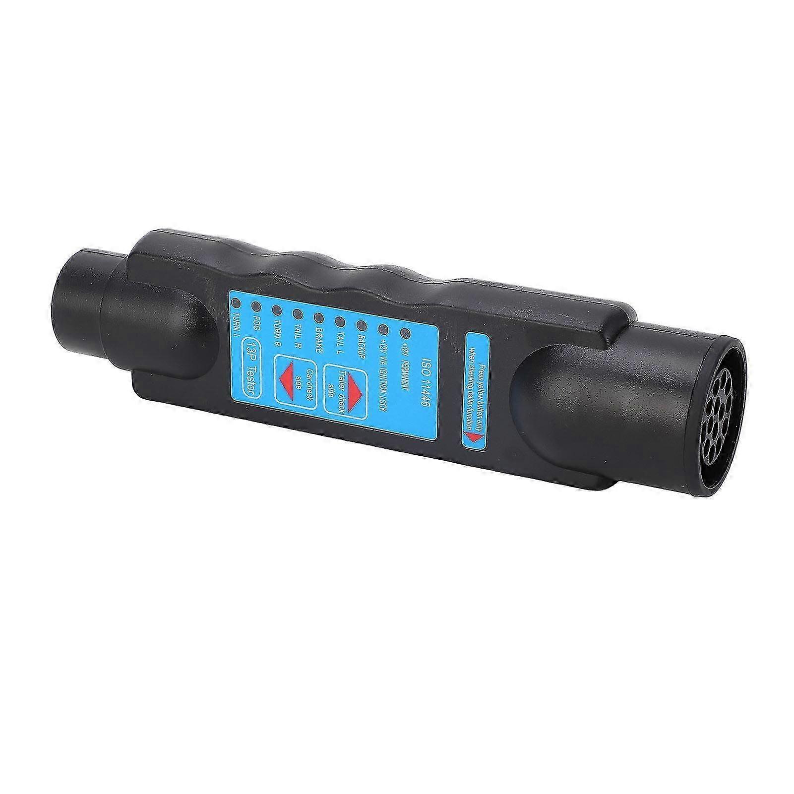 13pin Trailer Plug Tester 12V Car Trailer Towing Wiring Circuit Tester Diagnostic Tool with LED Indicator