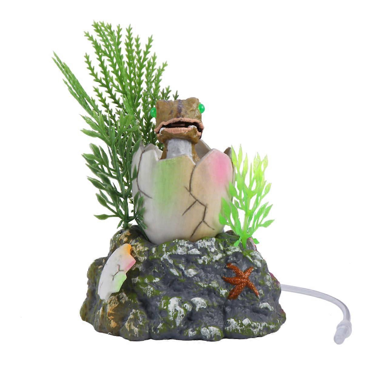 Aquarium decoration with air bubble ornaments for fish tanks, providing hiding spots and appealing design, promotes oxygen supply for fish.
