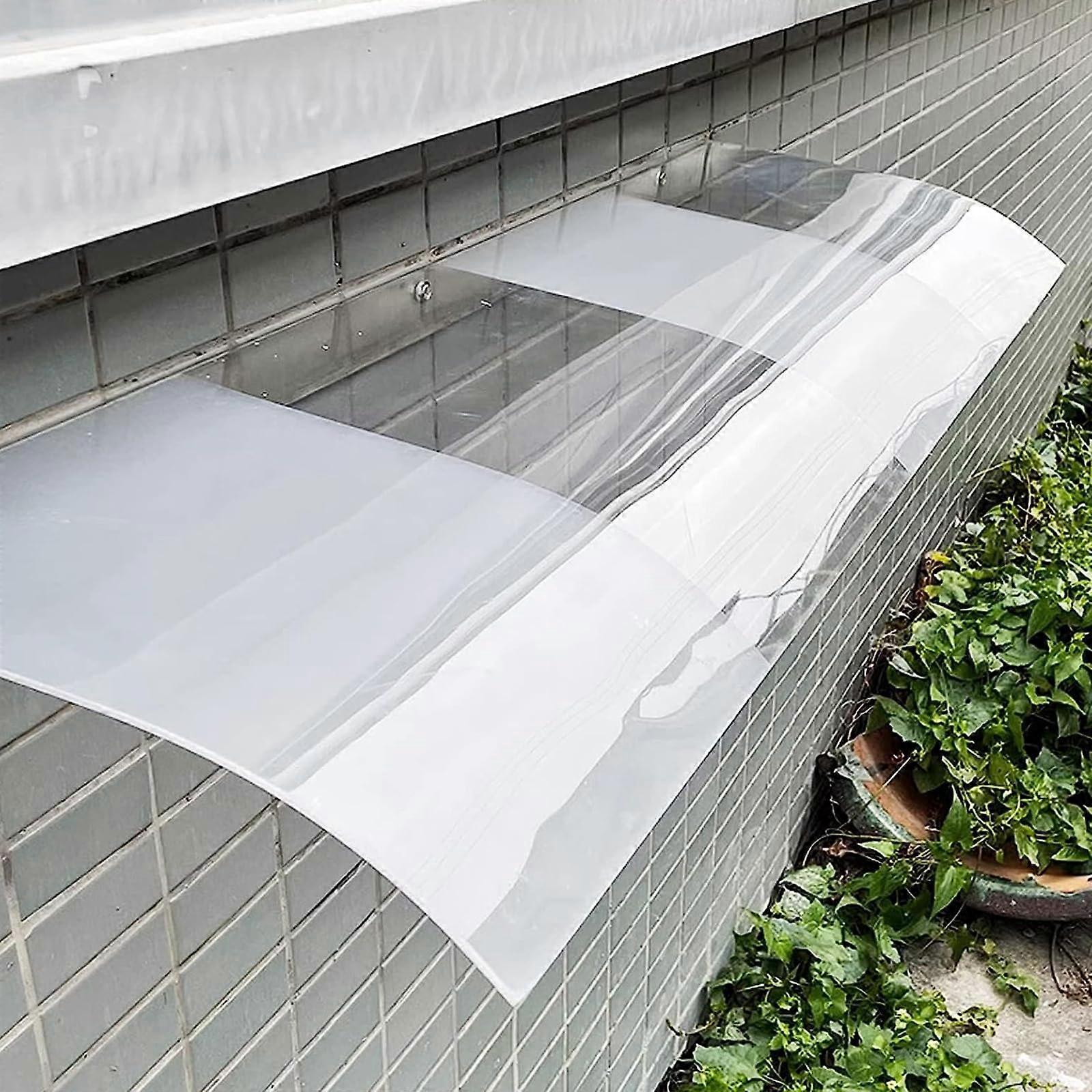Translucent canopy for front door, scalable, UV protection, waterproof, polycarbonate, 40x210cm.