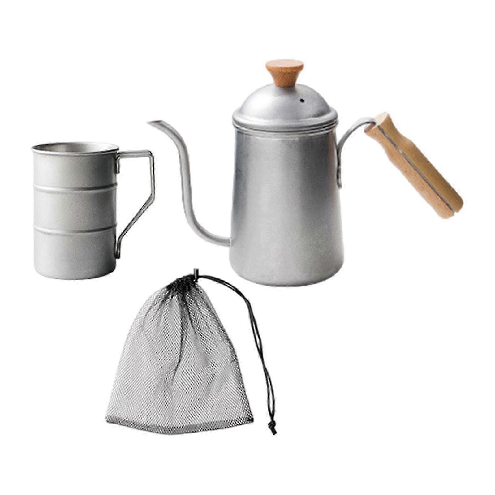 Long Narrow Spout Steel Coffee Pot for Home and Camping Use, Suitable for Pour Over Brewing Style A