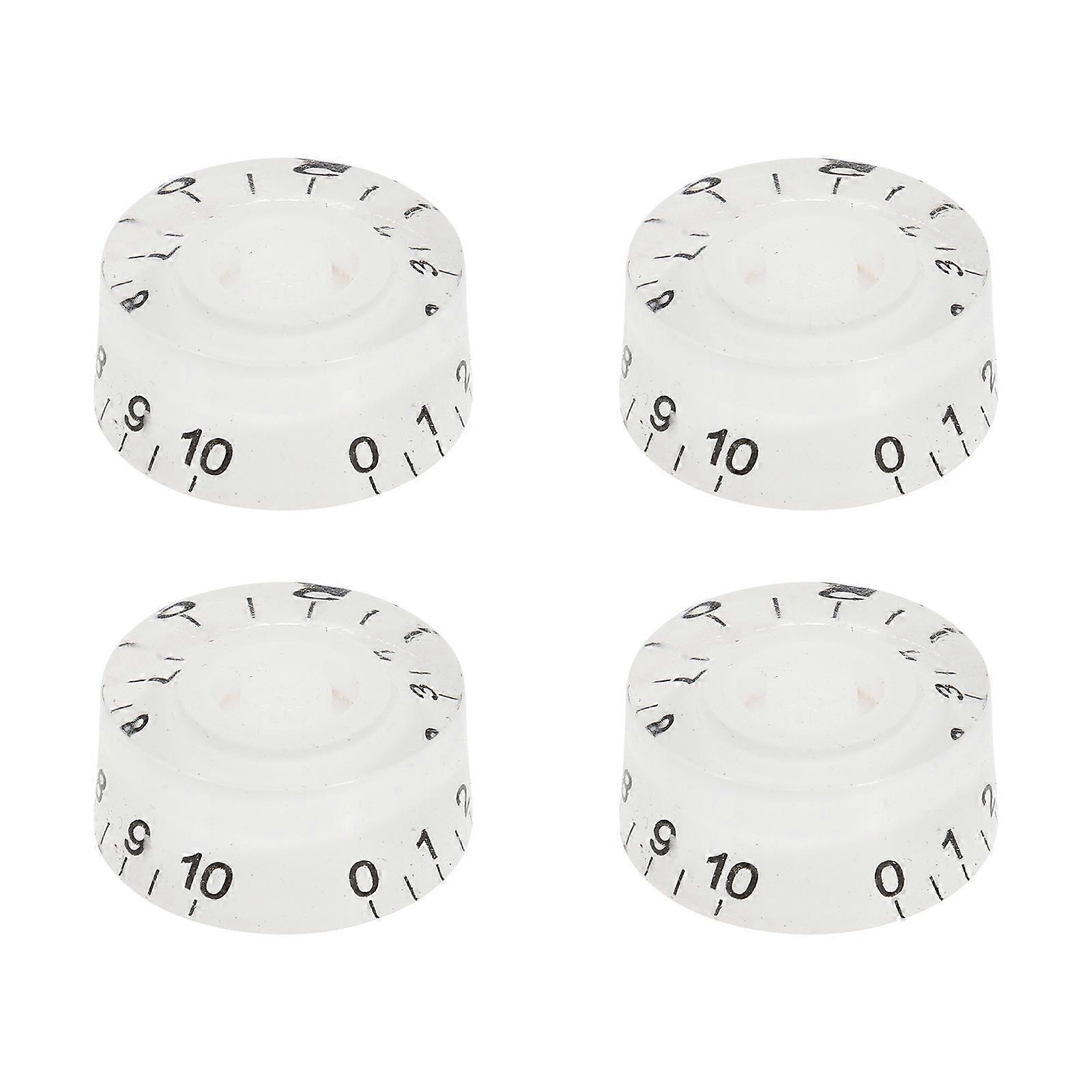 Guitar Tone Knobs Volume Control Connect Rotary Potentiometer For Electric Guitars Basses 2.5X2.5X1.7CM White 4Pcs