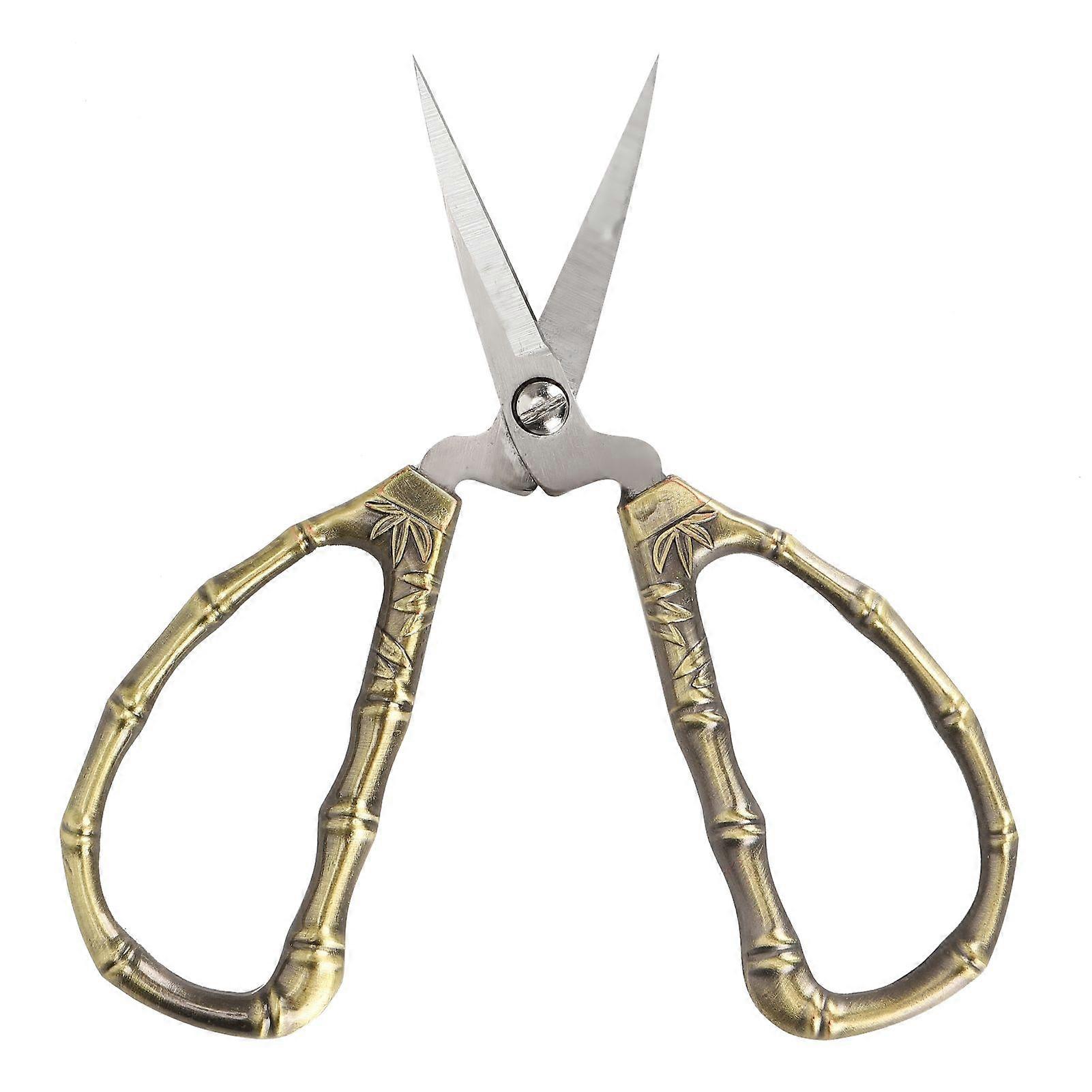2025 Latest Model  Craft Scissors Retro Bamboo Pattern Embroidery Sewing