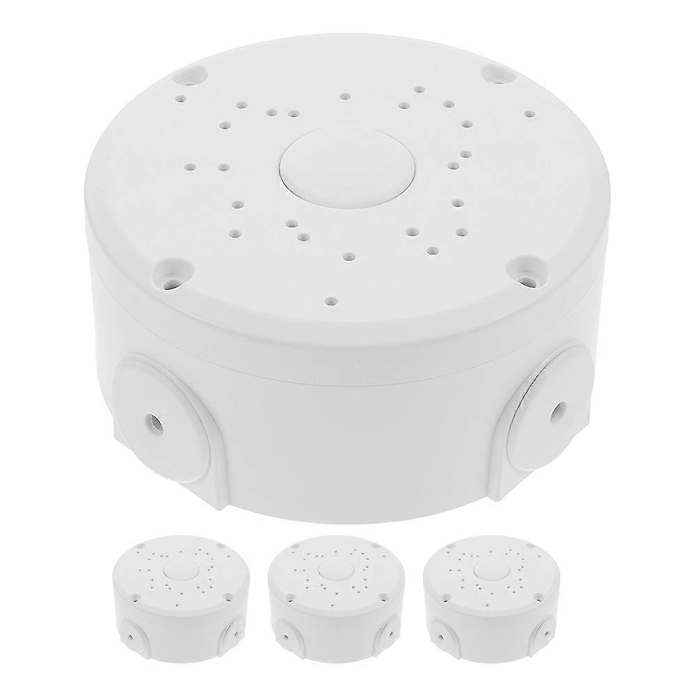 Plastic Security Camera Junction Box – 4pcs, Large Cable Management Enclosure for Outdoor Wall/Ceiling CCTV Wiring, Mounting Box for CCTV Systems