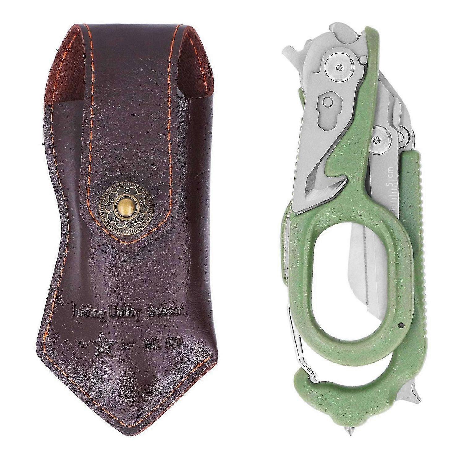 Foldable Emergency Response Shears Simple Portable Multifunctional Folding Emergency Scissors 420HC