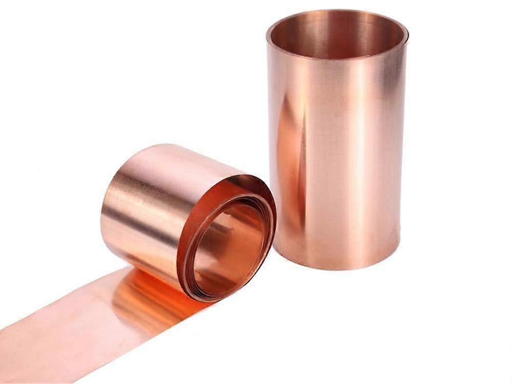 Copper Strips 1m with Thickness Options 0.1mm to 1mm, Half-Hard Red and Purple Copper Sheets, 20mm Width